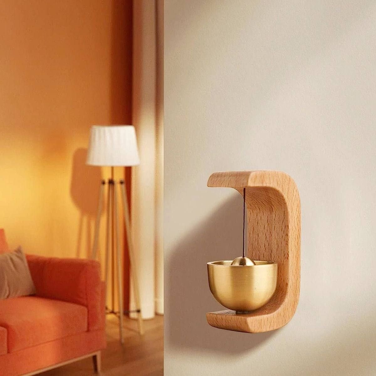 elegant brass door bell meditation singing bowl for home décor