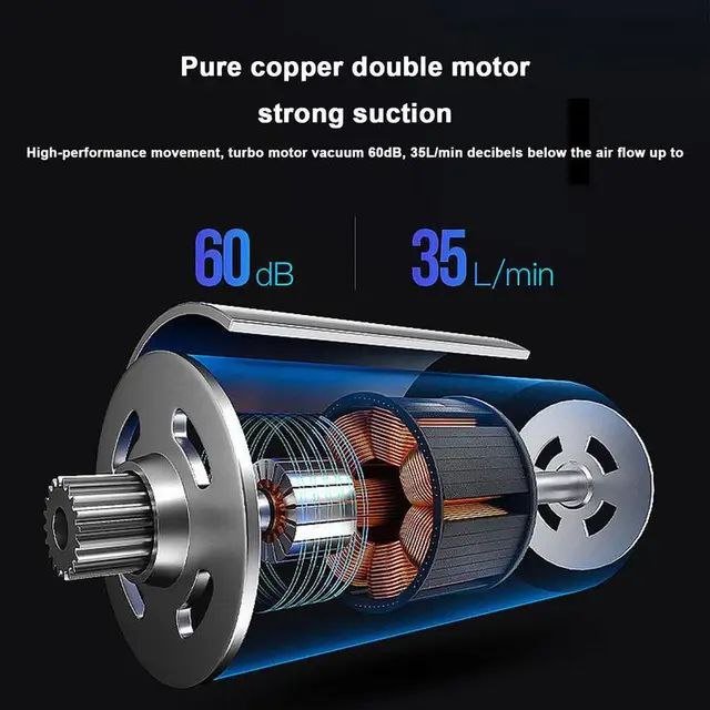 3-in-1 Mini Vacuum Cleaner & Blower | Portable USB Handheld Cleaner for Car Interior & Keyboard - Image 3