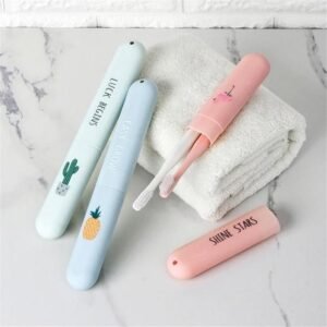 Set3 Printed Travel Toothbrush Case (Imported)