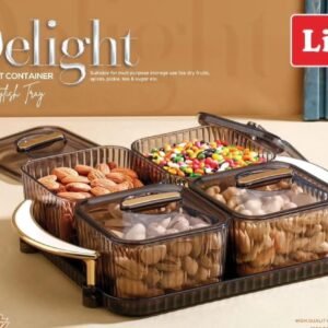 DELIGHT 4 SECTION DRYFRUITS TRAY (PREMIUM)