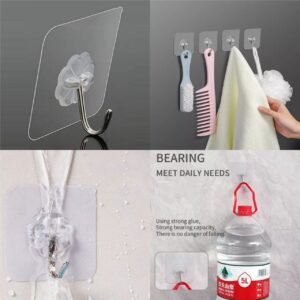 Self Adhesive Transparent Hook (Imported)