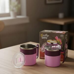 Smiley Steel Coffee Mug